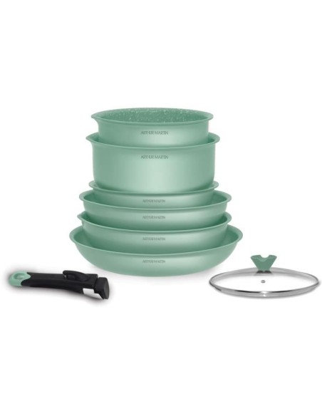 Batterie de cuisine - ARTHUR MARTIN - AMV12 - Batterie de cuisine 8 pieces - Tous feux dont induction