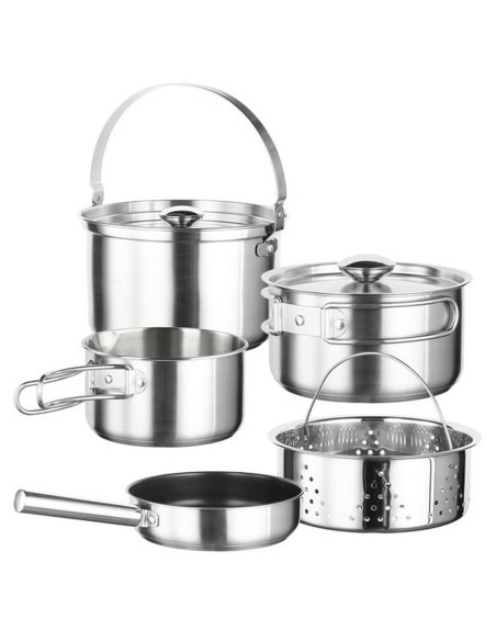 Batterie de Cuisine Inoxibar KAMPING 61117 Acier 7 Pièces