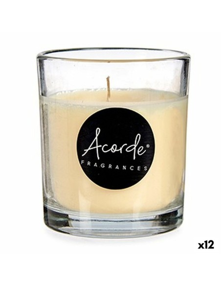 Bougie Parfumée Vanille 7 x 7,7 x 7 cm (12 Unités)