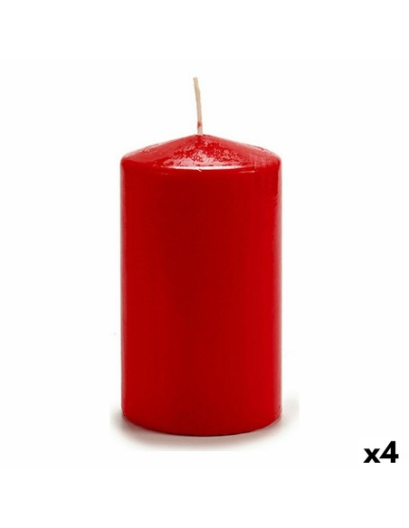Bougie Rouge 9 x 15 x 9 cm (4 Unités)