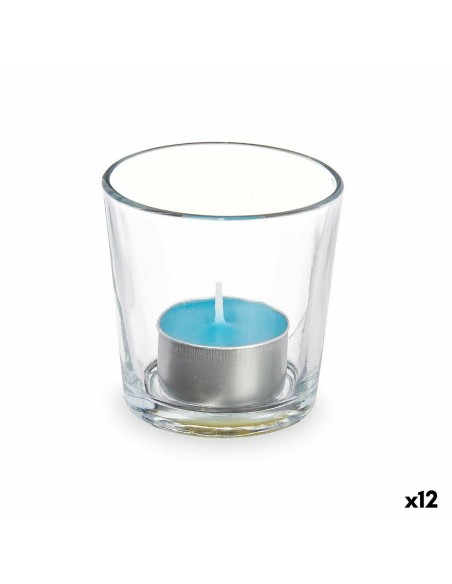 Bougie Parfumée 7 x 7 x 7 cm (12 Unités) Verre Océan