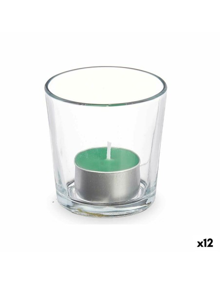 Bougie Parfumée 7 x 7 x 7 cm (12 Unités) Verre Bambou