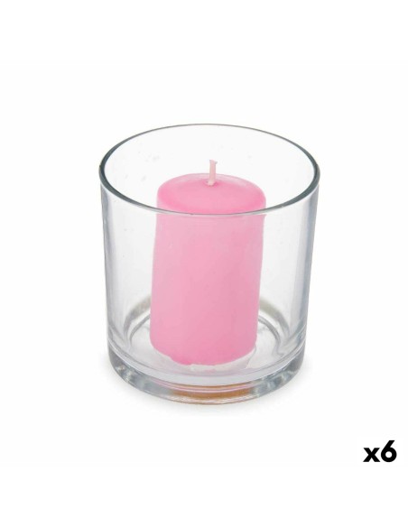 Bougie Parfumée 10 x 10 x 10 cm (6 Unités) Verre Orchidée
