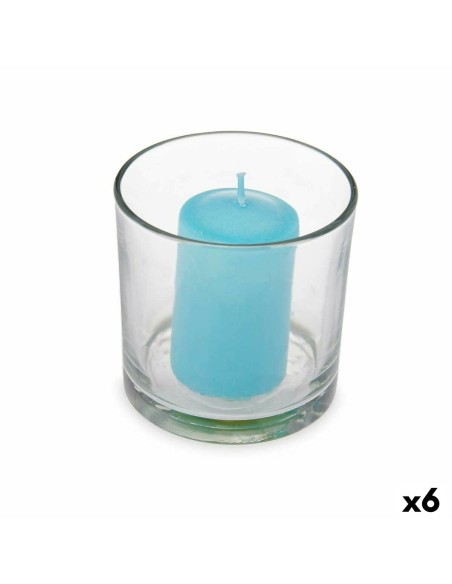 Bougie Parfumée 10 x 10 x 10 cm (6 Unités) Verre Océan