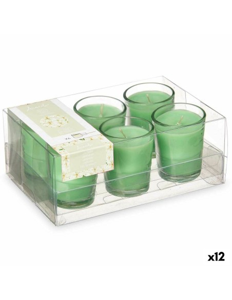 Ensemble de Bougies Parfumées 16 x 6,5 x 11 cm (12 Unités) Verre Jasmin
