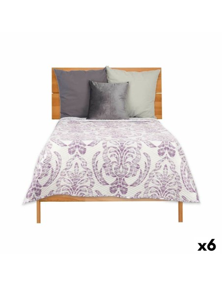 Couette réversible 240 x 260 cm Blanc Violet (6 Unités)