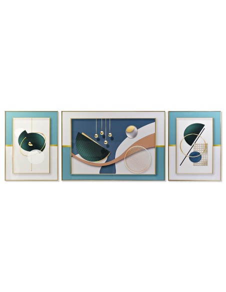 Jeu de 3 tableaux DKD Home Decor (240 x 3 x 80 cm) (3 pcs)