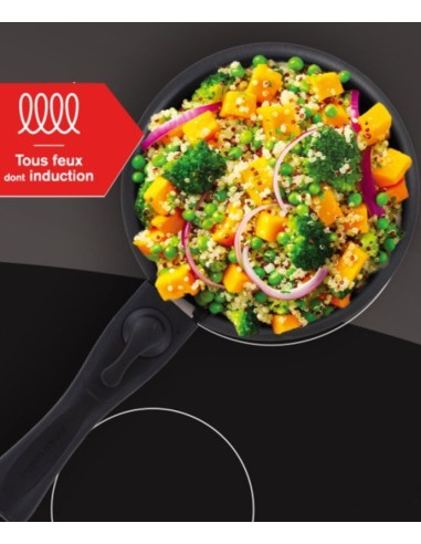Set de 2 casseroles - Tous feux dont induction - ARTHUR MARTIN - AM2984 - Anti-adhésif - Ø 16-20 cm  Poignée amovible - Gris m – ARTHUR MARTIN (Batterie De Cuisine) | STORE PRO SHOP 