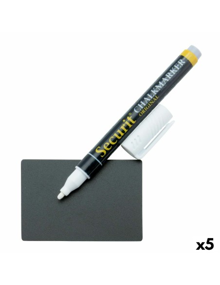 Ardoise Securit Avec support Lot 5,2 x 7,4 cm 20 Unités Noir