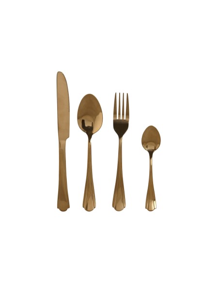 Couverts Home ESPRIT Doré Acier inoxydable 2 x 0,4 x 24 cm 16 Pièces