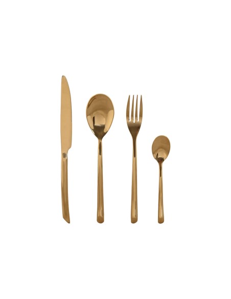 Couverts Home ESPRIT Doré Acier inoxydable 1,8 x 0,8 x 23,5 cm 16 Pièces