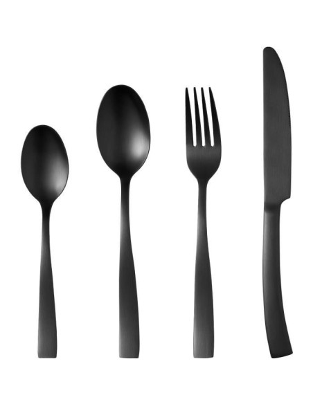 Ménageres - ARTHUR MARTIN - AM5136 - 24 pieces - Acier inoxydable - Finition noir