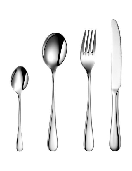 Ménageres - ARTHUR MARTIN - AM2202 - 24 pieces - Acier inoxydable - Finition miroir poli avec manche mat
