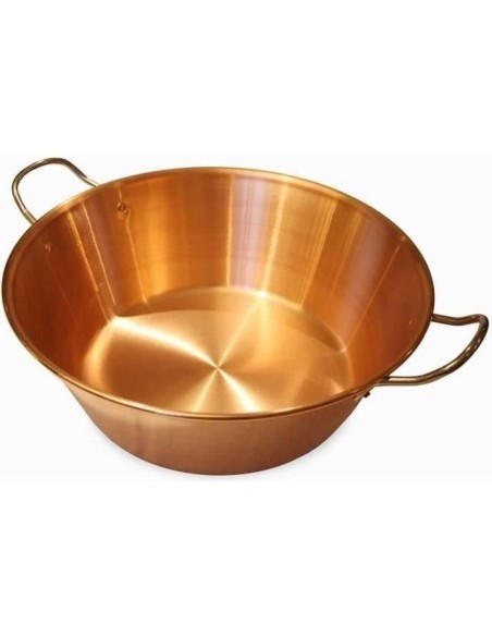 BAUMALU Bassine a confiture cuivre 38 cm 12/10eme  anses inox - 9 litres environ
