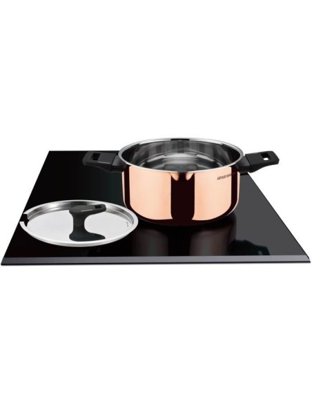 Faitout 24 cm - ARTHUR MARTIN - AM945GT - 3 couches triple action : cuivre, aluminium, inox - Tous feux dont induction