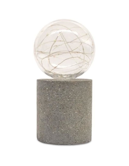 Lampe de table solaire - GARDEN ID Nordic Light - Ø10 h19 cm - Autonomie 6 a 8h - Bouton on/off - Pile AAA rechargeable