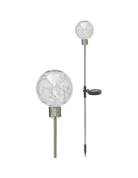 Bordure solaire - GARDEN ID Bulbe - Ø8 h70 cm - Autonomie 6 a 8h - Bouton on/off - Pile AAA rechargeable