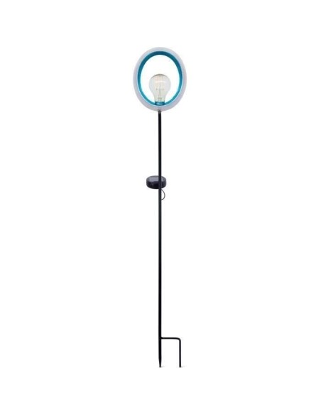 Lanterne solaire - GARDEN ID Lagune - Ø16 h80 cm - Autonomie 6-8h - Bouton on/off - Pile AAA rechargeable.