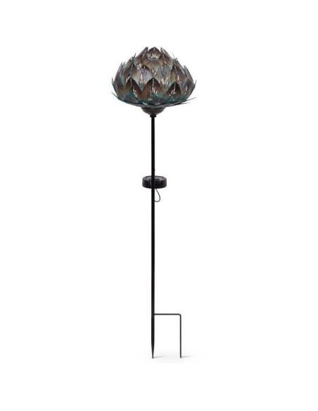 Borne Solaire - GARDEN ID Chou - 14 x 45 cm - Autonomie 6-8h - Bouton on/off - Pile AAA rechargeable.