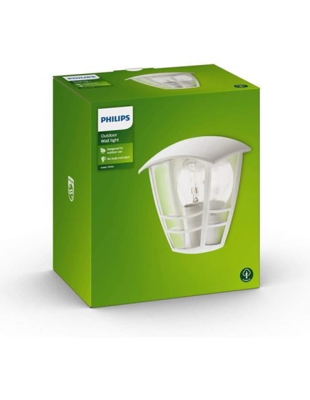 CREEK-Applique murale d'extérieur Métal H19,5cm Blanc Philips