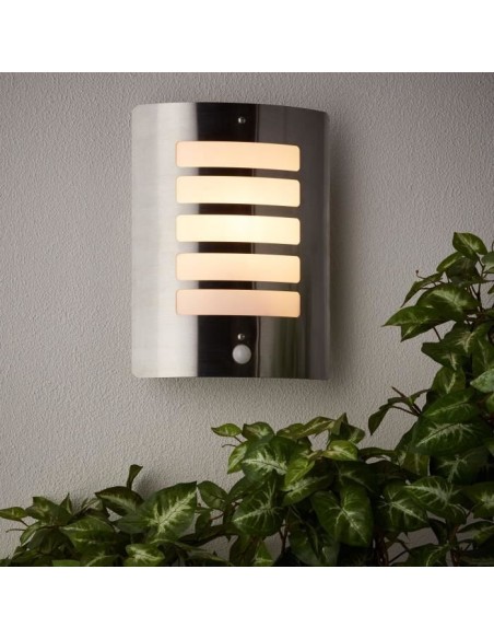 Applique extérieure avec détecteur TODD Acier - Brilliant - 1x60W - Halogene
