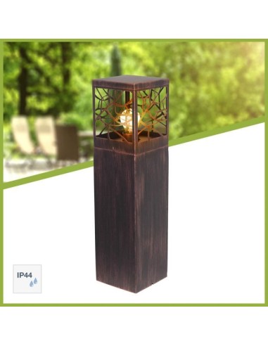 Borne extérieure WHITNEY - BRILLIANT - coloris rouille - métal/plastique E27 1x52W