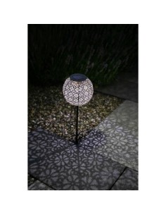 Décoration métal a énergie solaire - Design rétro - GALIX - 1 LED blanche - 8 heures d'éclairage - 10 Lumens
