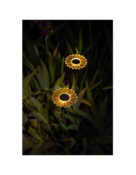 Decoration lumineuse solaire GALIX G4460 - Forme Tournesol - H44cm