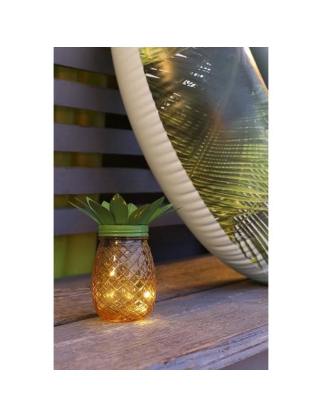 Lampe solaire Ananas - GALIX - Métal/Verre - 5 LED - 8h d'éclairage