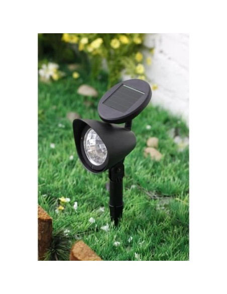 Spot solaire en plastique - 3 LED - Noir - GALIX