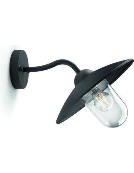 Applique d'extérieur Philips - Hammock - Noir - Verre transparent - IP44