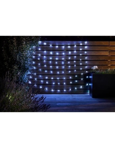 Guirlande d'extérieur SMARDTV - Ultra 100 étoiles LED - 15L - Energie solaire - Blanc froid - 21,8m