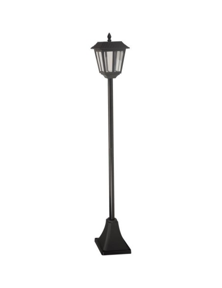 Lampadaire solaire - SMART GARDEN - Metro - 20 lumens - Noir - 130 x 18 cm