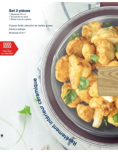 Sauteuse - Tous feux dont induction - ARTHUR MARTIN - AM3056 - Revetement céramique - Ø 24 cm - Couvercle et panier inox - Pru 2