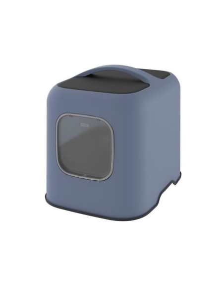 ROTHO - Maison toilette pour chat 57 x 39 x 40 cm - Bac a litiere - Bleu Horizon