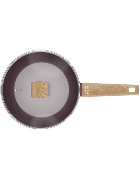 Sauteuse - Tous feux dont induction - ARTHUR MARTIN - AM3056 - Revetement céramique - Ø 24 cm - Couvercle et panier inox - Pru – ARTHUR MARTIN (Batterie De Cuisine) | STORE PRO SHOP 