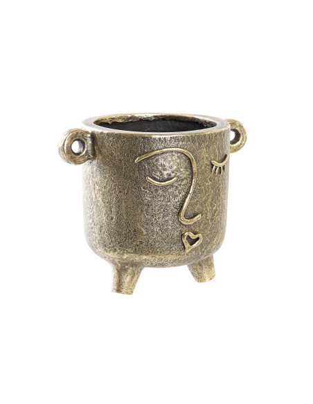 Vase DKD Home Decor Doré Magnésium Moderne Visage 33 x 23 x 25,5 cm