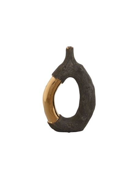 Vase Home ESPRIT Marron Doré Grès Moderne 20 x 8 x 31 cm