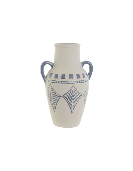 Vase Home ESPRIT Bleu Marron Céramique méditerranéen 22 x 18 x 36,5 cm 22 x 18 x 35 cm