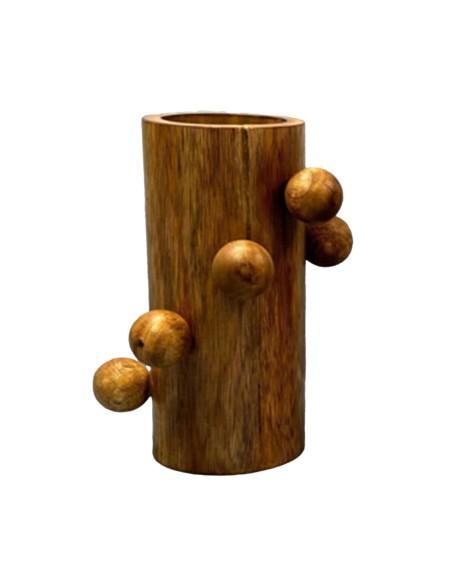 Vase Home ESPRIT Marron Bois de manguier 16 x 16 x 23 cm