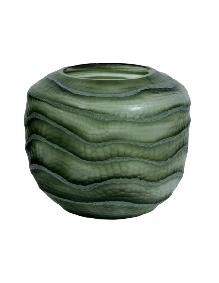 Vase Home ESPRIT Vert Verre Moderne 20 x 20 x 18 cm