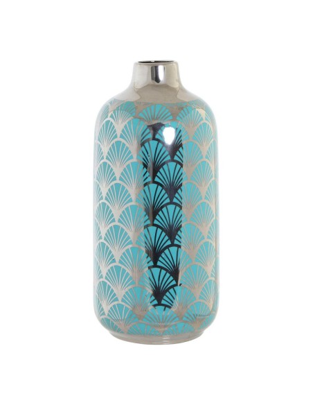 Vase DKD Home Decor Porcelaine Turquoise Oriental (15 x 15 x 41.5 cm)