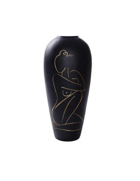 Vase DKD Home Decor Femme Noir Résine Moderne (34 x 34 x 73,5 cm)