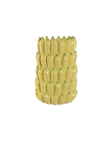 Vase Home ESPRIT Jaune Céramique Grès Tropical 25 x 25 x 38 cm