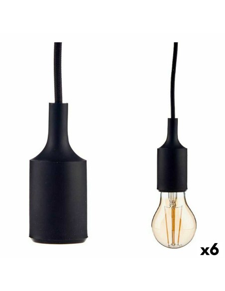 Suspension 60 W 220-250 V Noir Plastique (6 Unités)