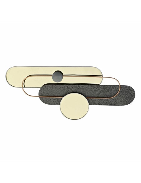 Décoration murale DKD Home Decor Gris Doré Métal PVC Moderne (96 x 5 x 40,6 cm)