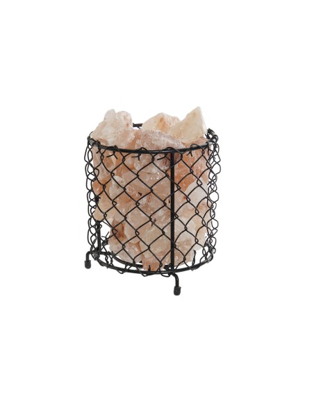 Décoration lumineuse DKD Home Decor Sel Noir Orange 15 W 17 x 17 x 17 cm