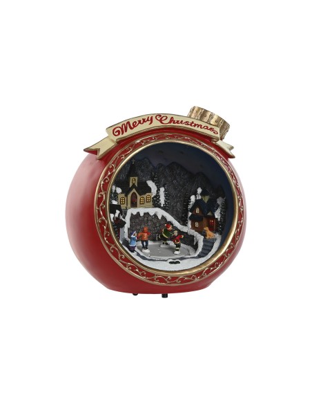 Décorations de Noël Home ESPRIT Rouge Doré Musical 26,5 X 24 X 27 cm