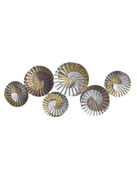 Décoration murale DKD Home Decor Métal Multicouleur Oriental Spirales (104 x 4,5 x 43 cm)