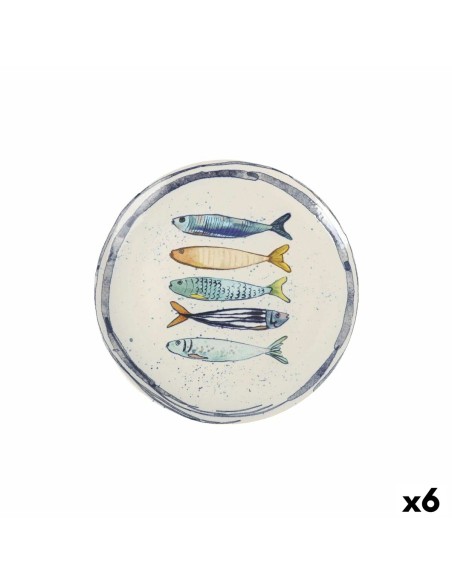 Assiette plate La Mediterránea Peixe Ø 26 cm (6 Unités)
